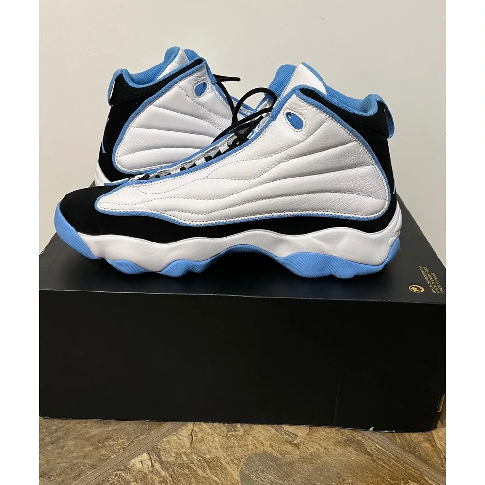 Jordan Pro Strong Mens 11 Blue White Black DC8418-114 Basketball Shoes